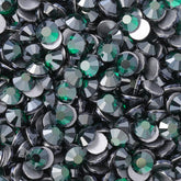 Star Dark Green Glass FlatBack Rhinestones Silver Back WholesaleRhinestone